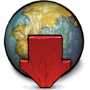 globe-down-arrow-red